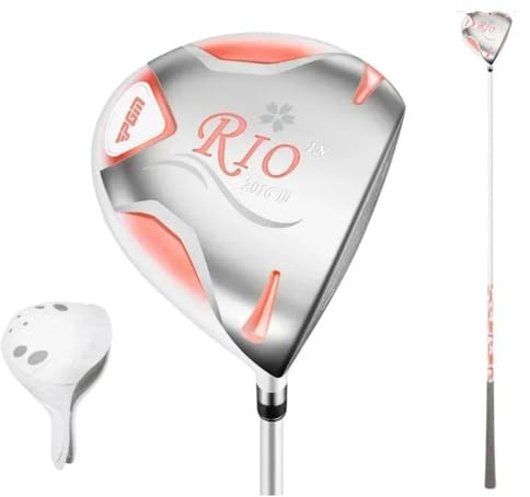 Damer golfklubba trä #1 golfförare 13,5 grader loft högerhänt kolaxel fairway skog med huvudskydd kvinnors sport (#1 klubb med huvudbonad)