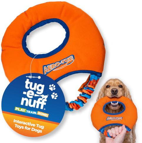 Tug-E-Nuff Aero-Tug Dog Frisbee, Waterproof, Floating Dog Water Toys, 22 cm