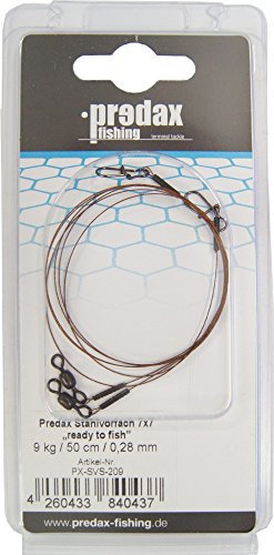 Predax Stahlvorfach 50cm 7x7-2 Stahlvorfächer fertig montiert, Durchmesser/Tragkraft:0.28mm / 9kg Tragkraft