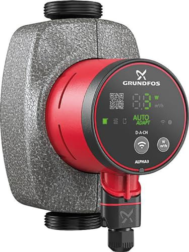 Grundfos Alpha3 HE-Umwälzpumpe 32-40 180 mm mit Bluetooth und Autoadapt Funktion 99371943