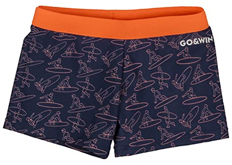 ALPHADVENTURE Go&Win Bañador Tipo Boxer Marino con Estampado Surfero Roller Jr para Niño