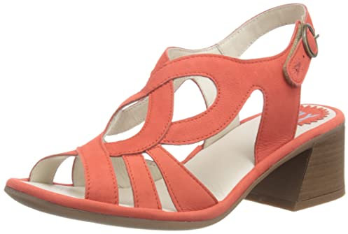 FLY London Damen Loge376fly Sandale mit Absatz, Teufelsrot, 42.5 EU