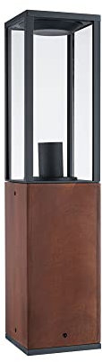 Paulmann 94676 LED Außenleuchte Lichtobjekt Timba IP44 600mm Pollerleuchte ohne Leuchtmittel eckig max. 60 Watt Outdoor Holz E27