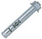 10 mm X 97 mm Ancoraggio a manicotto con dado esagonale, vite ad espansione con perno filettato, tassello in metallo, tasselli a cuneo per muratura in calcestruzzo, muro in mattoni (5 pezzi)