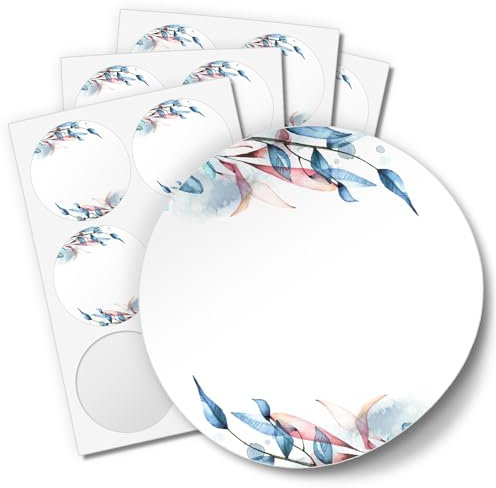 48 Geschenkaufkleber ZUM BESCHRIFTEN für Hochzeit Geburtstag Danke Taufe Etiketten Gastgeschenk rund 4cm Motiv 4