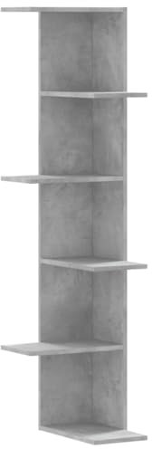 VidaXL Mensola angolare da parete sospesa, legno ingegnerizzato 36,5 x 36,5 x 140 cm, salvaspazio decorativa per soggiorno e camera da letto