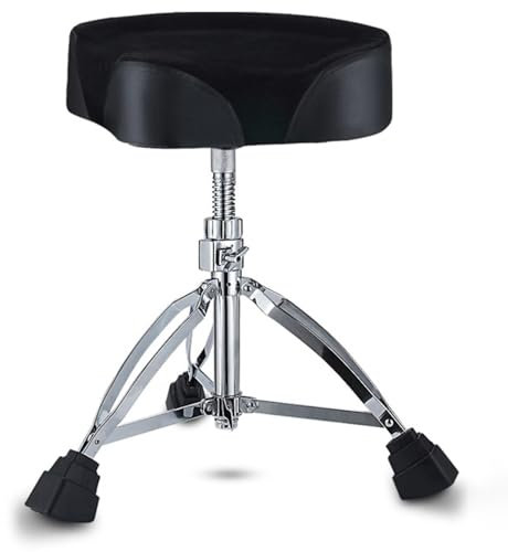 Verstellbarer Drumthron, gepolsterter Sitzstuhl für Erwachsene, tragbarer faltbarer Musikhocker mit Höhenverstellung