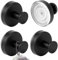 4 Piezas Gancho Ventosa para Toalla, Acero Inoxidable Colgador Toallas sin Taladro,Capacidad de Carga Máxima 10 kg, Colgador Toalla Baño, Toalleros Autoadhesivo Extrafuerte para Cocinas y Aseos