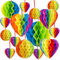BOARDFEB Regenbogen Deko, 15 Stück Pride Herz Deko Gay Regenbogen Wabenbälle LGBT Honeycomb für Party Hochzeit Geburtstag