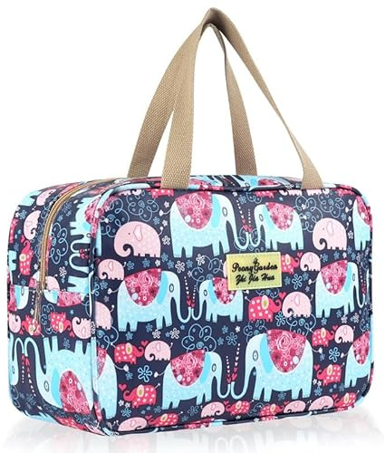 Aucuu Toiletry Bag, Large Full Size Toiletry Bag, Travel Hand-Held Make up Wash Bags, Portable Waterproof Toile-Try Kit, Bathroom Storage Case, Cosmetic Organizer for Travel, Camping for Women Girl