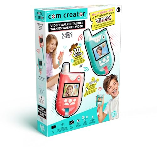 Canal Toys - Kit Talkies-Walkies 2 en 1 Vidéo pour Enfant - Communique et Amuse toi avec tes Amis à Distance - 2 Modes - Cadeau Jouet Électronique Enfant - Distance 300M - 20 Effets - 5 Voix - INF 042