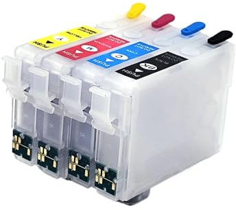 PDDSETorn 4-Color Set 222 222XL Empty Refill Ink Cartridges Compatible with XP-5200 WF-2960 Printers