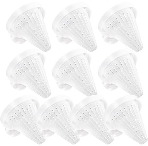 WEKADRIN 10pcs Aquarium Fish Feeder Red Worm Cone Feeding Cup with Suction Base for Live Worm Feeding in Fish Tanks Random Color