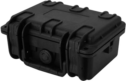 Hardcase vattentätt, transportväska med skum, 1,8 l utomhusväska av PP, kameraskal med automatisk tryckutjämning, 21,6 × 18 × 10,3 cm IP67, för kameralins, precisionsinstrument
