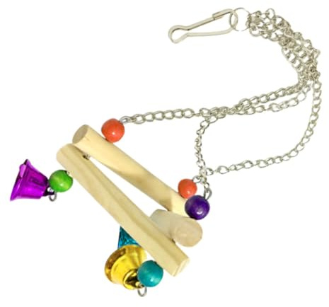 SUPVOX Columpio de Pájaro Triangular de Madera para Periquitos y Aves