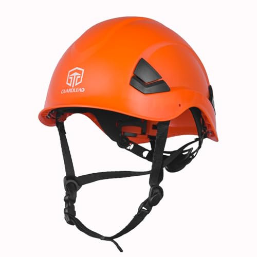 Casque de protection ventilé, casque de sécurité avec casque industriel EN 397, casque de travail homologué ANSI Z89.1 pour l'industrie et la construction (orange)