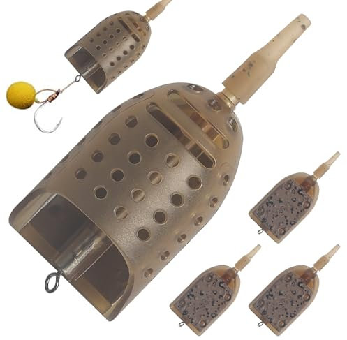Realure Pellets Feeder Accessori, 3 pezzi Method Feeder, Carpa Pesca Feeder, Inline Piombo Feeder Pesca, 30 g 40 g 50 g Feeders per Pesce di Base, Carpa Mangime per Canna