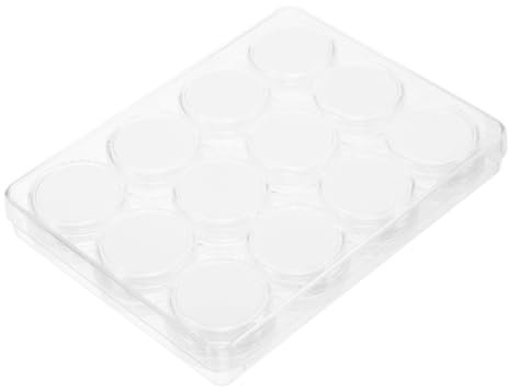 Alipis 1 Jeu Boîte simple en pierre nue présentoir à bijoux conteneur de diamant vitrine à bijoux porte-épinglette vitrine de pierres précieuses gemme support cagnotte Visage de l'anneau