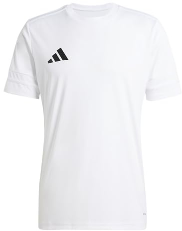 adidas Hombre Squadra25 Jersey Short Sleeve Shirt, White/White/Black, M