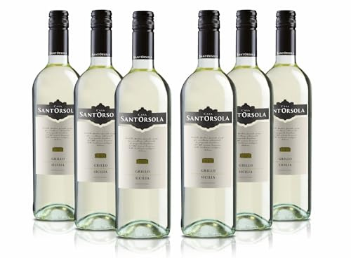 Sant'Orsola - Vino Grillo D.O.C. Sicilia, da Uva Grillo, 6x750 ml