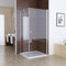 MIQU Duschkabine 100 x 80 x 185 cm Eckeinstieg Schwingtür Duschabtrennung, 100 Schwenkbar Duschtür mit 80 Seitenwand ESG Glas Duschwand, Pendeltür Komplett Dusche ohne Duwchwanne
