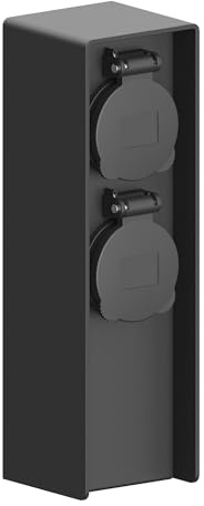 Ledvion - Outdoor Socket with Stake, Aluminium, 2 Sockets, Waterproof IP44, 3 Year Warranty