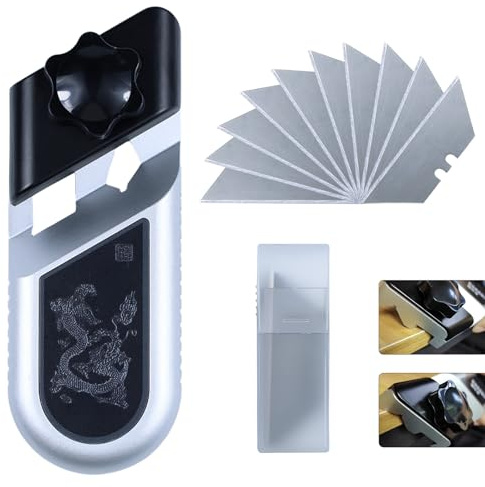 45°90°Plasterboard Cutter, Cut Gypsum Board, Hand Planers for Wood, Block Planes for Wood, Hand Chamfering Planer Suitable for Quick Edge Trimming of Plasterboard, Comes with 10 Blades