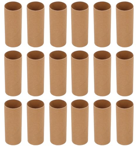 Yardwe 20 Pcs Round Cardboard Tubes Kraft Paperboard Tubes for Diy Crafts Making School Projects and Kids Art Activities, 10 x 4 cm
