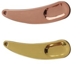 WEKADRIN 2pcs Zinc Alloy Makeup Spatulas Mini Portable Face Cream Scoop for Skincare Application and Mixing Cosmetic Spoons for Lotion Mask Moisturizer Use at Home Salon Golden