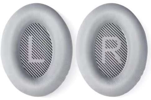 Coussinets d'oreille pour Bose QuietComfort 35 (QC35) and Quiet Comfort 35 II (QC35 II) Casque Mousse à Mémoire Oreillettes de Remplacement Coussinet pour Bose QC25 QC15 QC35 Ae2w Ae2 Ae2i Gris