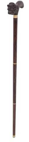 Ciieeo Bastón de Madera de Ébano Tres Secciones 88 CM con Cabeza de Dragón Tallada a Mano Ergonómico y Ligero Bastón de Senderismo para Hombres y Mujeres Apoyo para Personas Mayores