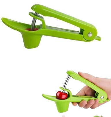 Luxorium 1 Pezzo Snocciolatore di Ciliegie Verde – Togli Nocciolo Manuale per Frutta Veloce e Senza Sforzo, Ideale per Torte, Marmellate e Dessert