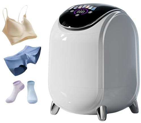 Portabel tvättmaskin, 1 kg kapacitet mini-tvättmaskin, helautomatisk med 6 tvättprogram, platsbesparande för lägenheter, studentbostäder och husbilar