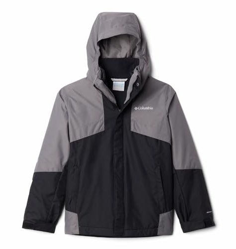 Columbia Boys Bugaboo II Fleece Interchange Jacket, Black/City Grey, XL