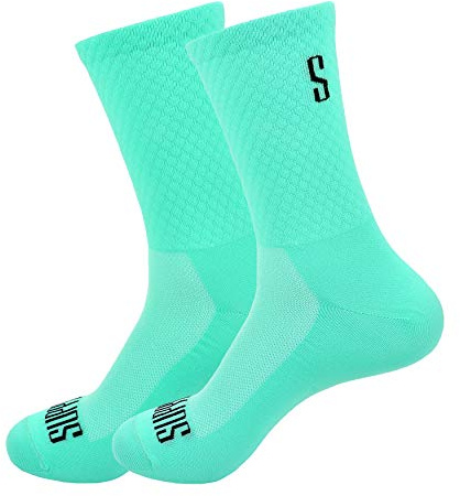 Support Calcetines de Ciclismo para Hombres tecnología Transpirable Fibra Antideslizante Divertidos Unisex Ciclistas para Senderismo, Caminata, Escalada, Ciclismo