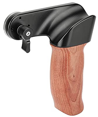 CAMVATE Ergonomic Wooden Hand Grip with Rosette M6 Thread Screw Connection for Camera Shoulder Mount Rig(Right Hand) - 2927