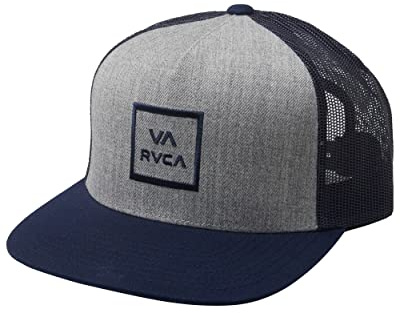 RVCA Men's Trucker Hat, Structured Hat with Stretch Mesh Back, Adjustable Snapback Closure