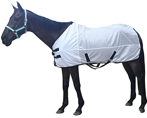 Gallopoff Comfy Mesh Horse Fly Sheet Equine Summer Sheets Stand Neck White 72