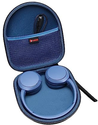 XANAD Carrying Case for Sony WH-CH520 / WH-CH510 Wireless Bluetooth Headphones (Blue Lining)