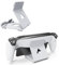 Desktop Handheld Gamepad Stand Holder for Game Console Holder Tablets Stand with Anti-slip Silicone Pad Compatible with Steam Deck/ROG/Switch/Phone (White)
