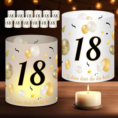 Lot de 12 Lanternes Photophores Déco - Lanternes Bougies pour Décoration Anniversaire Fille ou Garçon