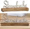 Cepewa Schriftzug 'Sterneküche' Silber | 22x9x4cm Mangoholz Aluminium | Dekoaufsteller Tischdeko Aufsteller (1 x Schriftzug Sterneküche Silber)