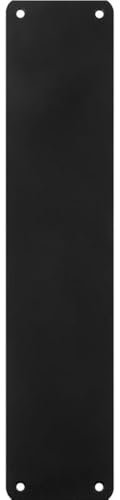 Plain Door Finger Plate 350 x 75mm - Matt Black Steel Push Plate