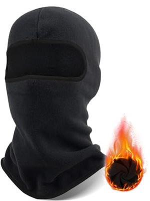 SEFIRST Pasamontañas Hombre, Pasamontañas Abrigado a Prueba de Viento Negro
