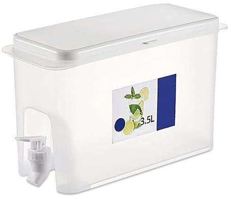 Dispensador de Bebidas con Grifo, 3,5 L Dispensador de Agua, Water Dispenser con Tapa para Frigorífico, para Bebidas Frías, Zumos y Teteras