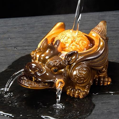 Aisamco Figurine Pixiu pour Animaux de Compagnie, Ornement de thé Kung Fu Mignon, thé Chinois changeant de Couleur, décoration pour Bureau de Table à thé, Cadeau pour ami Amateur de thé