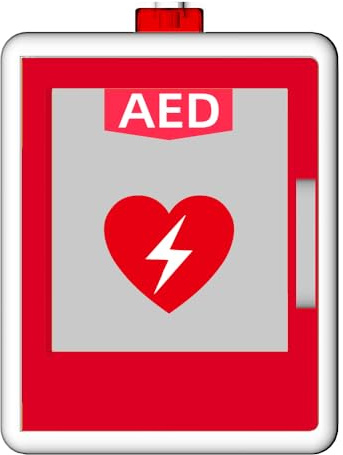 Botiquín de primeros auxilios, Botiquín de primeros auxilios con alarma de desfibrilación cardíaca, posición de partición ajustable, control de doble interruptor(Red)