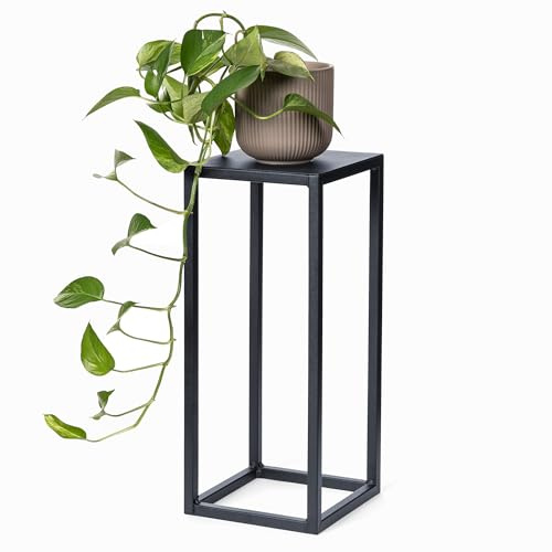 LAMO Manufaktur Portafiori in metallo antracite 48 cm | Porta vasi da interno design moderno da soggiorno, camera da letto | Supporto per piante nuziali, tavolino di sculture, decorazioni casa