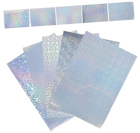 BESPORTBLE Película Holográfica Laminada en Frío 30 Hojas Adhesivo Papeles Holográficos Coloridos para Manualidades Decoración de Ventanas Vidrios y Objetos Diseño Variado Patrones