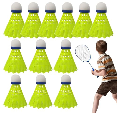 Generisch Balones de bádminton de nailon para ejercicios de bádminton, portátiles, ligeros, | pelotas de bádminton precisas y duraderas para el gimnasio, el patio trasero, el club escolar y al aire